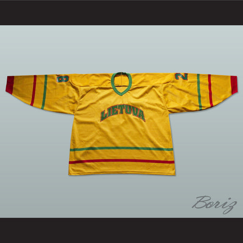 Lithuania National Team Yellow Hockey Jersey