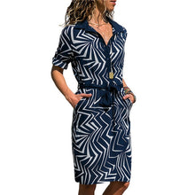 Load image into Gallery viewer, Long Sleeve Shirt Dress 2020 Summer Boho Beach Dresses Women Casual Striped Print A-line Mini Party Dress Vestidos