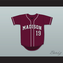Load image into Gallery viewer, Lorenzo Cain 19 Madison County High School Cowboys Maroon Baseball Jersey 4