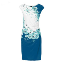 Load image into Gallery viewer, Lossky 2019 Summer Plus Size Women Dress Casual Sleeveless ONeck Print Slim Office Dress Sexy Mini Bodycon Party Dresses Vestido