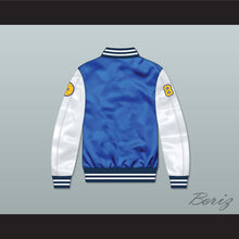 Load image into Gallery viewer, Quincy McCall 22 Crenshaw High School Blue/ White Varsity Letterman Satin Bomber Jacket 1