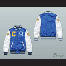 Load image into Gallery viewer, Quincy McCall 22 Crenshaw High School Blue/ White Varsity Letterman Satin Bomber Jacket 1