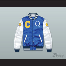 Load image into Gallery viewer, Quincy McCall 22 Crenshaw High School Blue/ White Varsity Letterman Satin Bomber Jacket 2