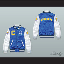 Load image into Gallery viewer, Quincy McCall 22 Crenshaw High School Blue/ White Varsity Letterman Satin Bomber Jacket 2
