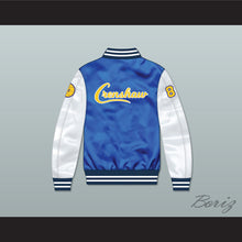 Load image into Gallery viewer, Quincy McCall 22 Crenshaw High School Blue/ White Varsity Letterman Satin Bomber Jacket 3