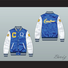 Load image into Gallery viewer, Quincy McCall 22 Crenshaw High School Blue/ White Varsity Letterman Satin Bomber Jacket 3