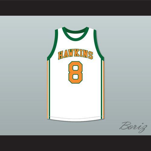 Lucas Sinclair 8 Hawkins High School Tigers White Basketball Jersey 2
