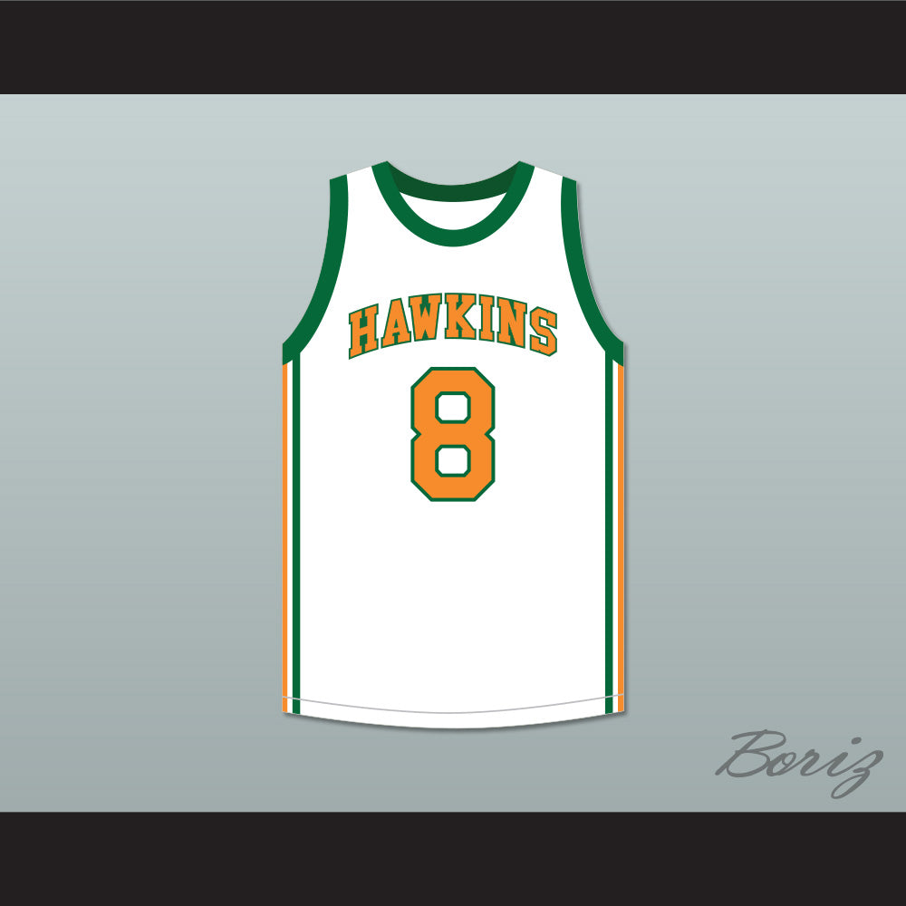 Lucas Sinclair 8 Hawkins High School Tigers White Basketball Jersey 2