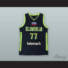 Load image into Gallery viewer, Luka Doncic 77 Slovenija Black Basketball Jersey