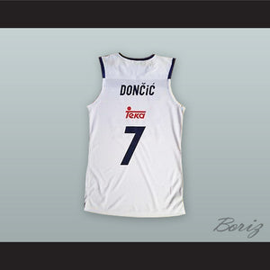 Luka Doncic 7 Real Madrid White Basketball Jersey