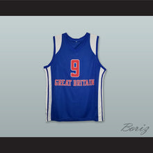 Load image into Gallery viewer, Luol Deng 9 Great Britain National Team Blue Basketball Jersey