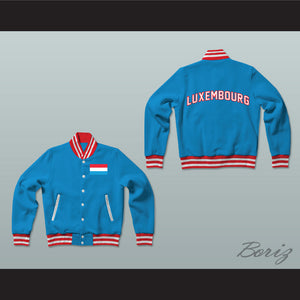 Luxembourg Varsity Letterman Jacket-Style Sweatshirt