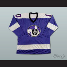 Load image into Gallery viewer, Lyle Moffat 10 WHA Cleveland Crusaders Purple Hockey Jersey