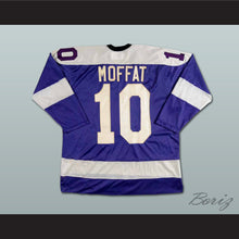 Load image into Gallery viewer, Lyle Moffat 10 WHA Cleveland Crusaders Purple Hockey Jersey