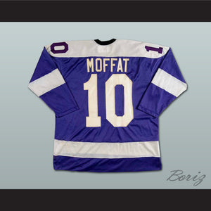 Lyle Moffat 10 WHA Cleveland Crusaders Purple Hockey Jersey