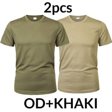 Load image into Gallery viewer, MEGE 3 Pcs/2 Pcs Men Camouflage Tactical T Shirt Army Military ShortSleeve O-neck Quick-Drying gym T Shirts Casual Oversized 4XL