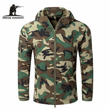 Load image into Gallery viewer, MEGE Men&#39;s Military Camouflage Fleece Tactical Jacket Men Waterproof  Softshell Windbreaker Winter Army Hooded Coat Hunt Clothes