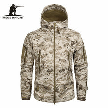 Load image into Gallery viewer, MEGE Men&#39;s Military Camouflage Fleece Tactical Jacket Men Waterproof  Softshell Windbreaker Winter Army Hooded Coat Hunt Clothes