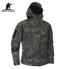 Load image into Gallery viewer, MEGE Men&#39;s Military Camouflage Fleece Tactical Jacket Men Waterproof  Softshell Windbreaker Winter Army Hooded Coat Hunt Clothes