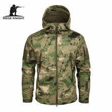 Load image into Gallery viewer, MEGE Men&#39;s Military Camouflage Fleece Tactical Jacket Men Waterproof  Softshell Windbreaker Winter Army Hooded Coat Hunt Clothes