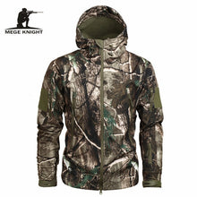 Load image into Gallery viewer, MEGE Men&#39;s Military Camouflage Fleece Tactical Jacket Men Waterproof  Softshell Windbreaker Winter Army Hooded Coat Hunt Clothes