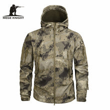 Load image into Gallery viewer, MEGE Men&#39;s Military Camouflage Fleece Tactical Jacket Men Waterproof  Softshell Windbreaker Winter Army Hooded Coat Hunt Clothes