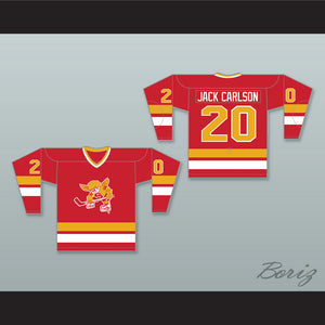 WHA 1976-77 Minnesota Fighting Saints Jack Carlson 20 Away Hockey Jersey