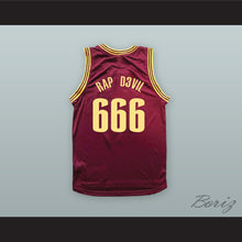 Load image into Gallery viewer, MGK 666 RAP D3VIL Maroon Basketball Jersey