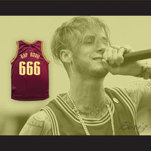 Load image into Gallery viewer, MGK 666 RAP D3VIL Maroon Basketball Jersey
