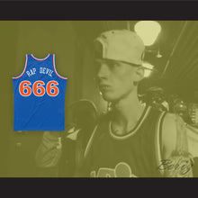 Load image into Gallery viewer, MGK 666 RAP DEVIL Old School Blue Basketball Jersey