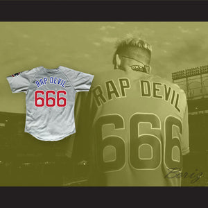 MGK 666 RAP DEVIL Gray Baseball Jersey