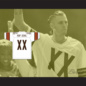 MGK RAP D3VIL EST 19XX White Football Jersey