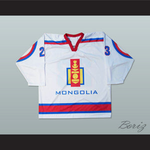 Mongolia National Team White Hockey Jersey