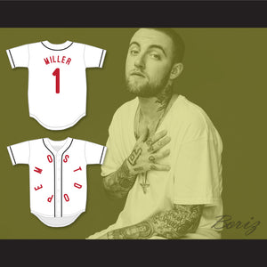 Mac Miller 1 Most Dope White Baseball Jersey 2