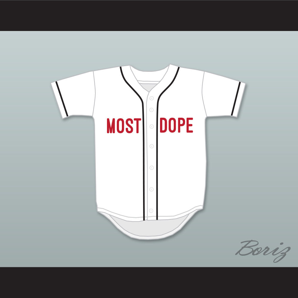 Mac Miller 1 Most Dope White Baseball Jersey 4