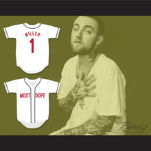 Load image into Gallery viewer, Mac Miller 1 Most Dope White Baseball Jersey 4