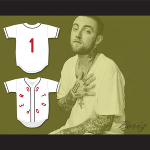 Mac Miller 1 Most Dope White Baseball Jersey 1