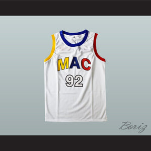 Mac Miller 92 White Basketball Jersey