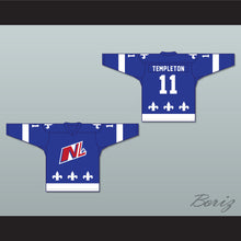 Load image into Gallery viewer, Mac Templeton 11 Le National de Quebec Blue Hockey Jersey- Lance et compte (He Shoots, He Scores)
