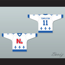Load image into Gallery viewer, Mac Templeton 11 Le National de Québec White Hockey Jersey- Lance et compte (He Shoots, He Scores)