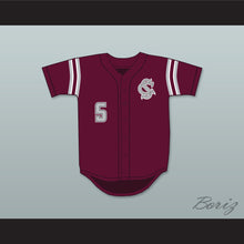 Load image into Gallery viewer, Madison Bumgarner 5 South Caldwell High School Spartans Maroon Baseball Jersey 2