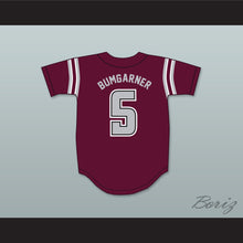 Load image into Gallery viewer, Madison Bumgarner 5 South Caldwell High School Spartans Maroon Baseball Jersey 2