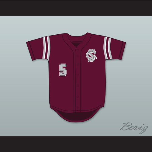 Madison Bumgarner 5 South Caldwell High School Spartans Maroon Baseball Jersey 1