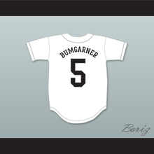 Load image into Gallery viewer, Madison Bumgarner 5 South Caldwell High School Spartans White Baseball Jersey 2
