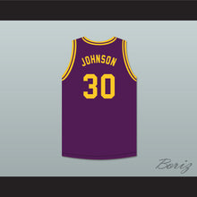 Load image into Gallery viewer, Earvin Magic Johnson 30 Purple Basketball Jersey The Legend of Young Larry Bird Skit