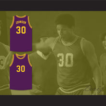 Load image into Gallery viewer, Earvin Magic Johnson 30 Purple Basketball Jersey The Legend of Young Larry Bird Skit