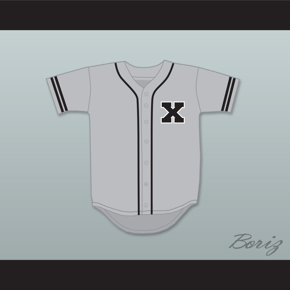 Malcolm X Gray Baseball Jersey