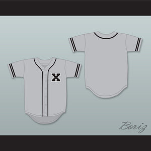 Malcolm X Gray Baseball Jersey