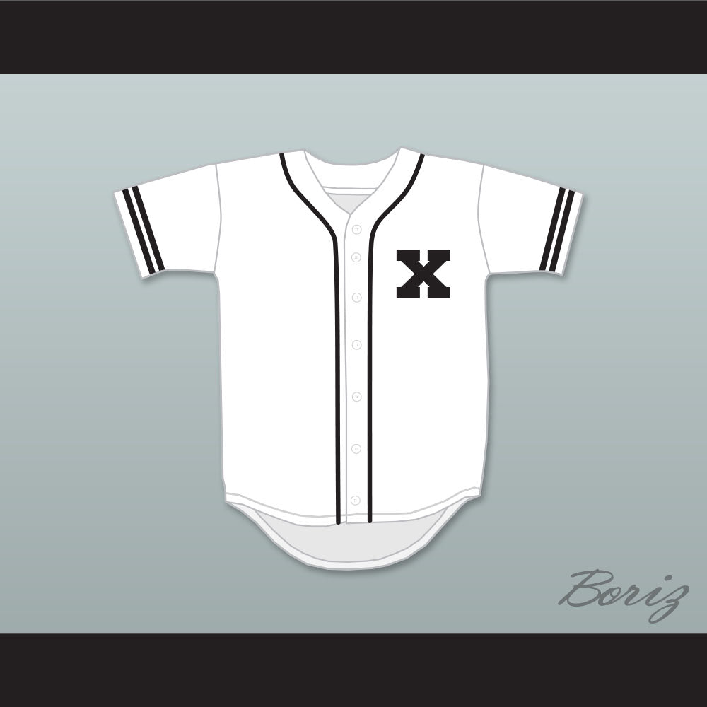 Malcolm X White Baseball Jersey