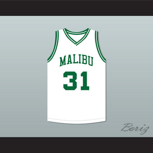 Marcus Stokes 31 Malibu Prep Pelicans White Basketball Jersey